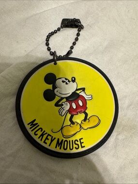 Coach Mickey Mouse Yellow Red Black Keychain Charm
